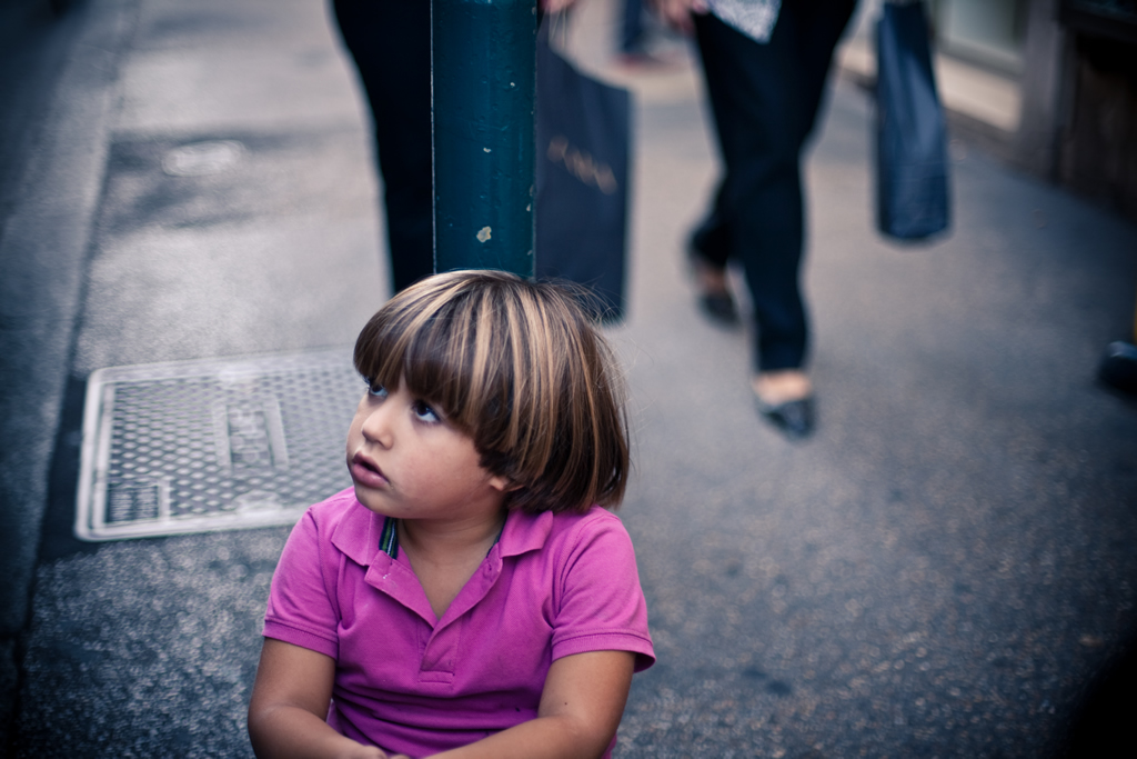 At the bus stop