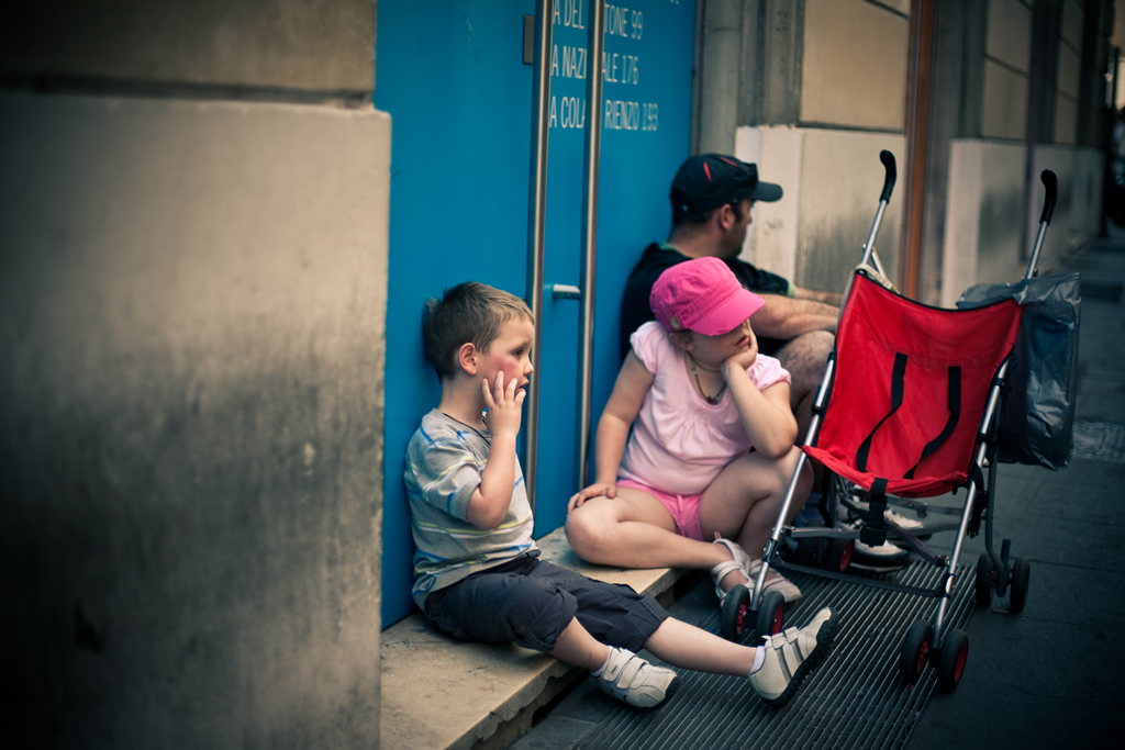 Waiting for mom