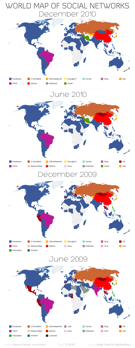 World Map of Social Networks