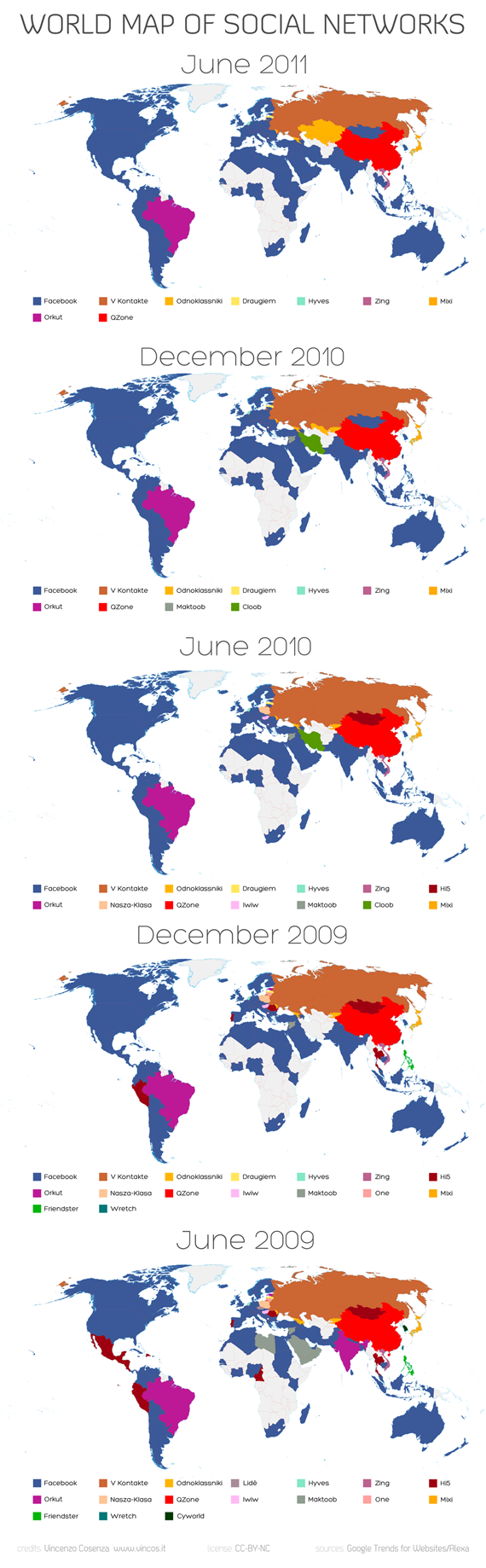 World Map of Social Networks